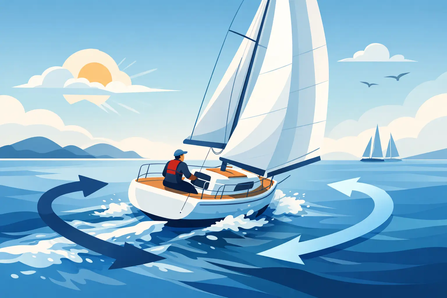 Cómo navegar ceñida en un velero sin perder velocidad