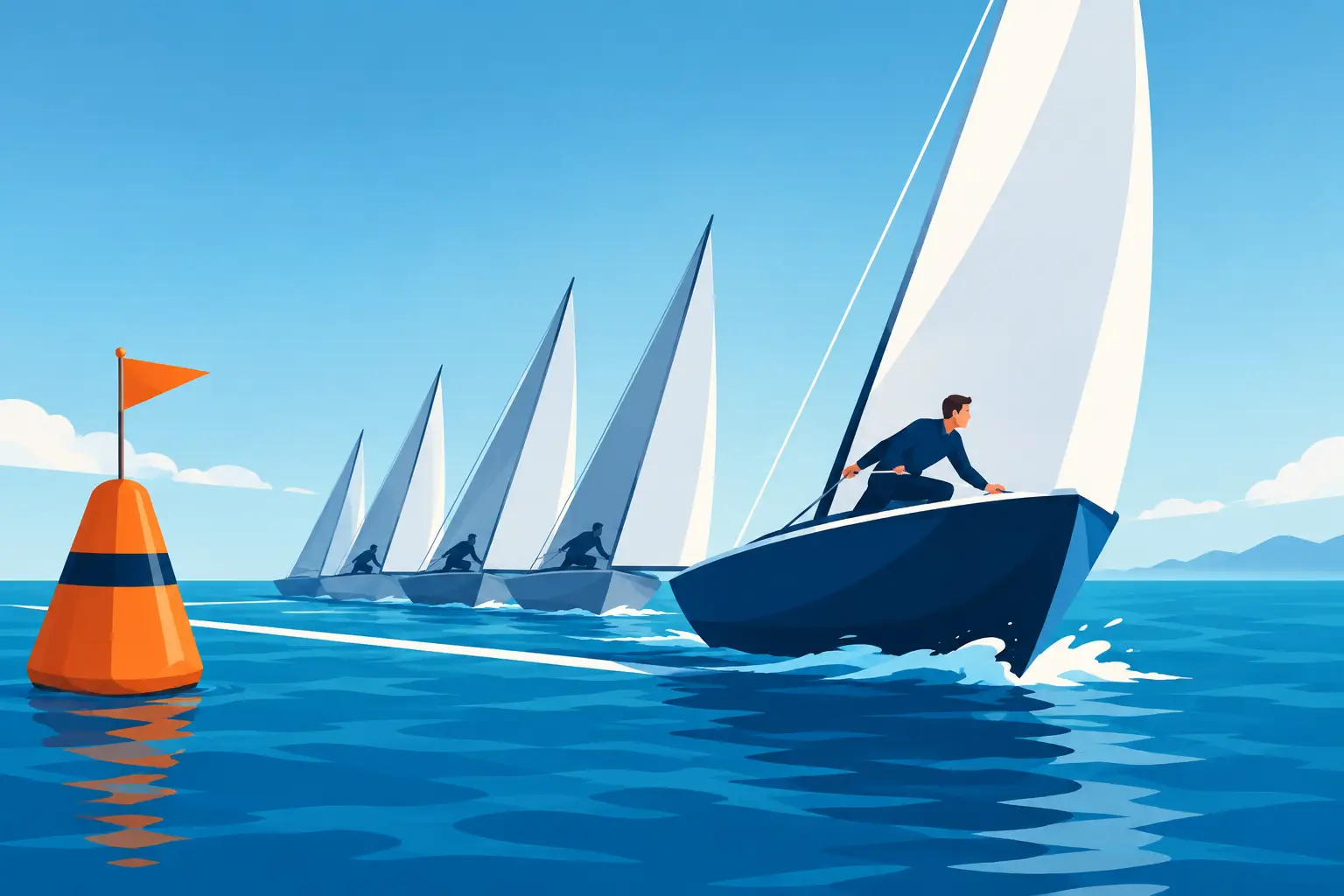 Como posicionar o barco na largada e sair na frente