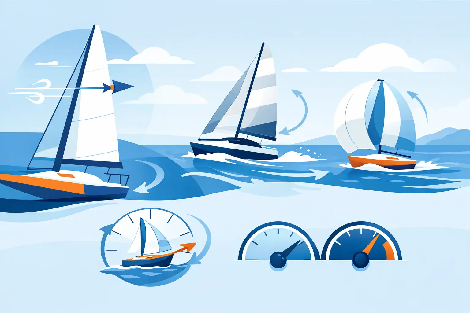 Guía de puntos de vela para ganar velocidad